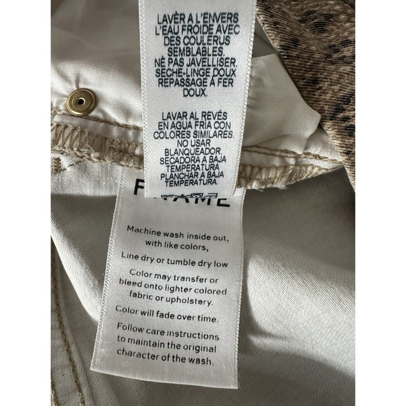 New FRAME Jeans Women's Size 29  Le Crop Mini Boot  Snake Animal Print Stretch - Picture 7 of 11